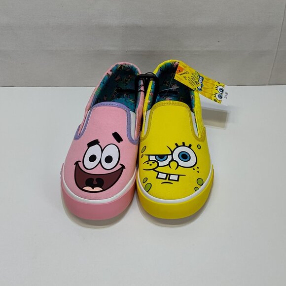 Groundup Spongebob Patrick Slip On Canvas Shoe WMNS US 8 EUR 39.5 Cartoon Design - Picture 2 of 9